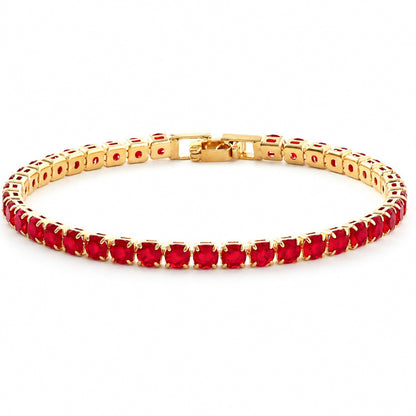 Hip Hop Tennis Zircon Chain Bracelet for Men and Women, Simple Fashion Jewelry
