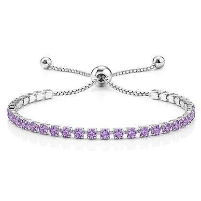 Hip Hop Tennis Zircon Chain Bracelet for Men and Women, Simple Fashion Jewelry