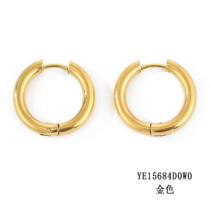 Stainless steel circle earrings