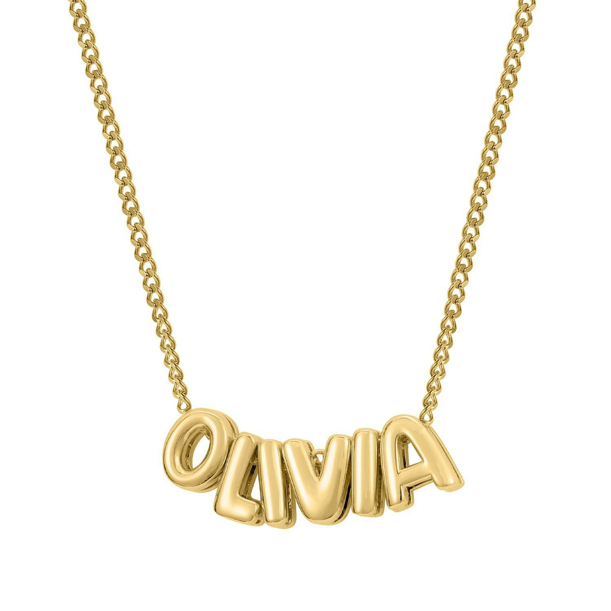 Name necklace DIY personalized design stainless steel English letter necklace