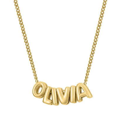 Name necklace DIY personalized design stainless steel English letter necklace
