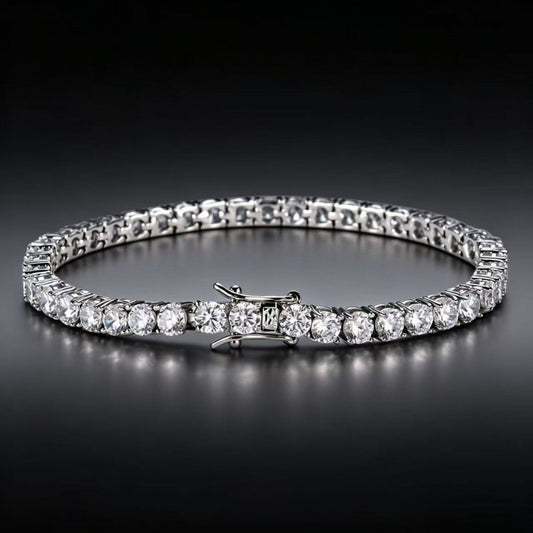 Hot selling tennis bracelet, high sparkling white zircon bracelet, silver jewelry, high-end feel, light luxury jewelry accessories
