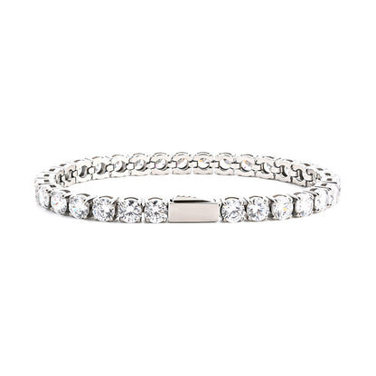 3-5MM Tennis Chain Hip-Hop Stainless Steel Zircon Bracelet
