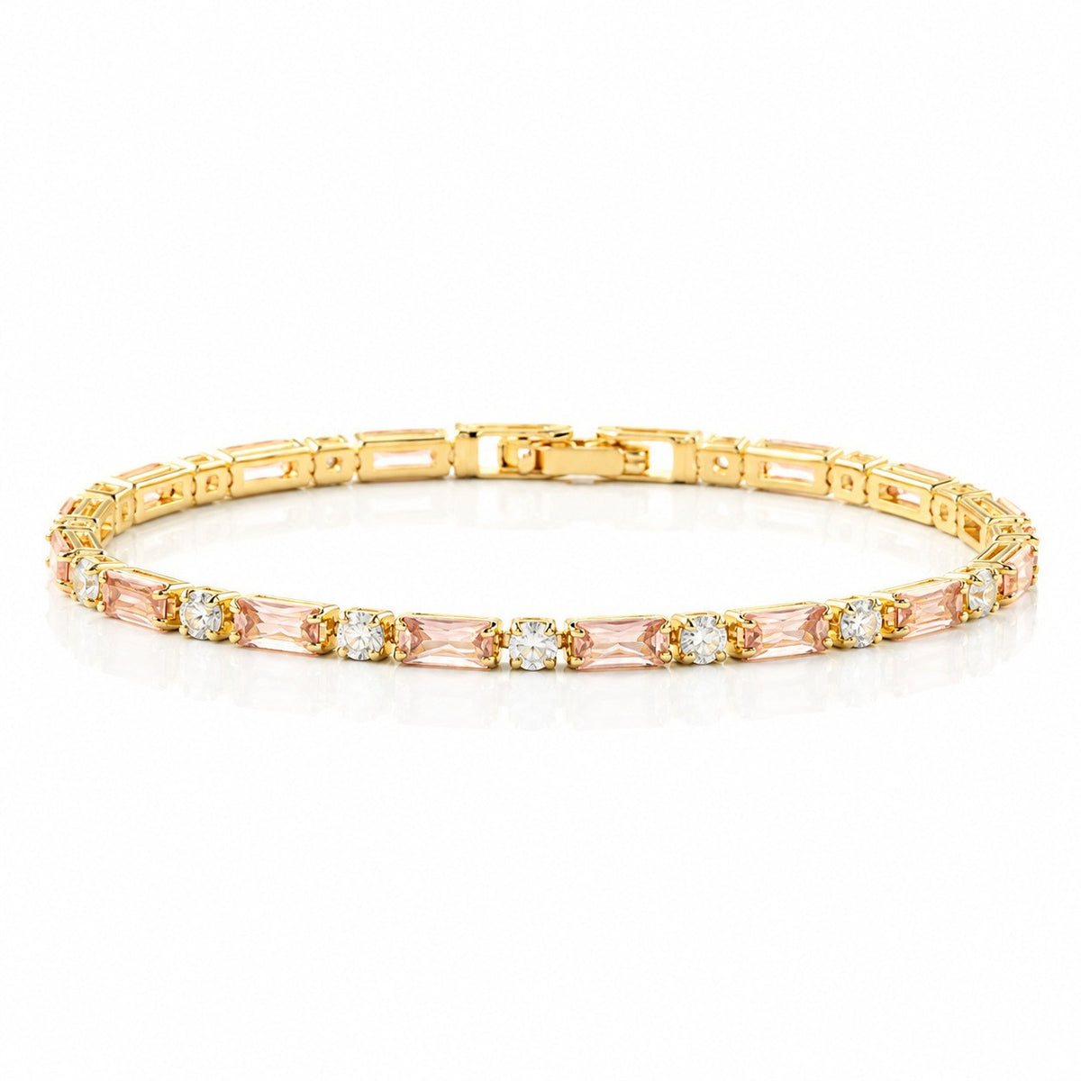 Hip Hop Tennis Zircon Chain Bracelet for Men and Women, Simple Fashion Jewelry