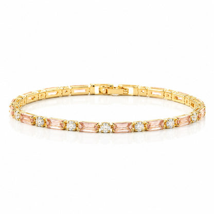 Hip Hop Tennis Zircon Chain Bracelet for Men and Women, Simple Fashion Jewelry