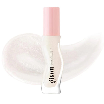 Hydrating Lip Oil Gloss Honey Gold 6-in-1 Moisturizing Lip Care