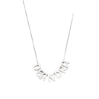 Name necklace DIY personalized design stainless steel English letter necklace