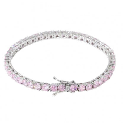 Hot selling tennis bracelet, high sparkling white zircon bracelet, silver jewelry, high-end feel, light luxury jewelry accessories