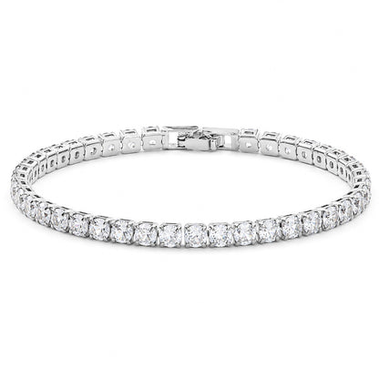 Hip Hop Tennis Zircon Chain Bracelet for Men and Women, Simple Fashion Jewelry
