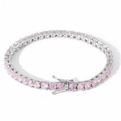 Hot selling tennis bracelet, high sparkling white zircon bracelet, silver jewelry, high-end feel, light luxury jewelry accessories