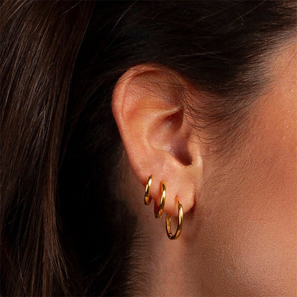 Stainless steel circle earrings