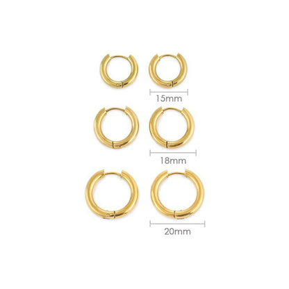 Stainless steel circle earrings