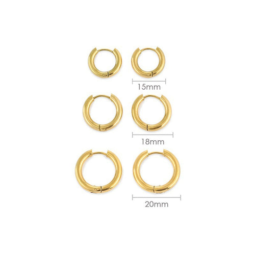 Stainless steel circle earrings