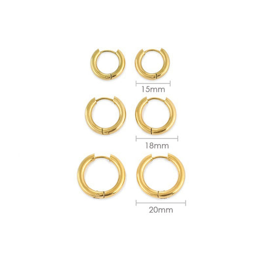 Stainless steel circle earrings