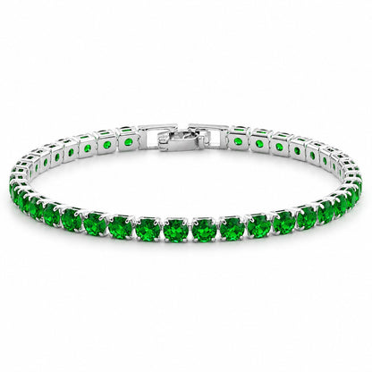 Hip Hop Tennis Zircon Chain Bracelet for Men and Women, Simple Fashion Jewelry