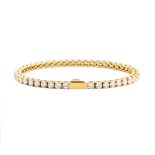 3-5MM Tennis Chain Hip-Hop Stainless Steel Zircon Bracelet