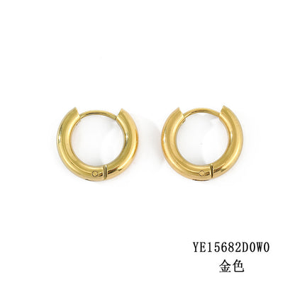 Stainless steel circle earrings