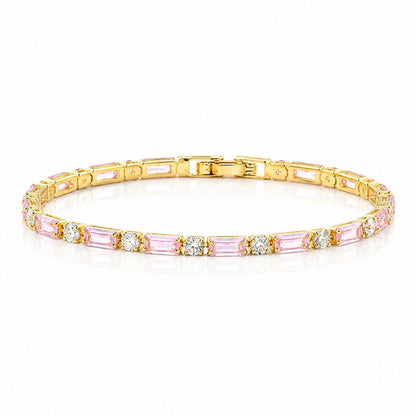 Hip Hop Tennis Zircon Chain Bracelet for Men and Women, Simple Fashion Jewelry
