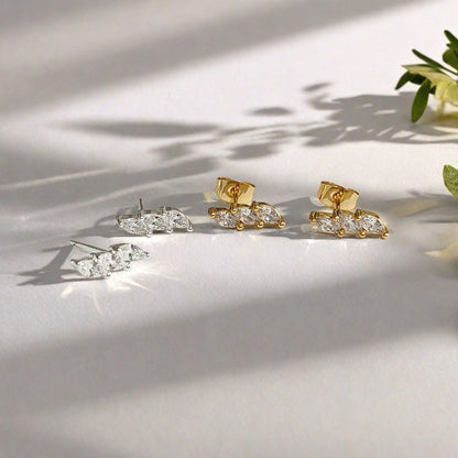 Marquise Zircon Minimalist Elegant Design for Women Delicate Ear Jewelry Unique Style